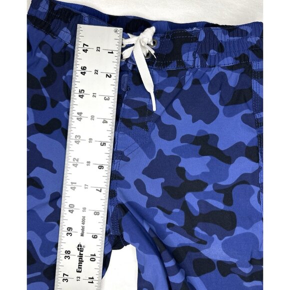 Hanna Anderson Boys Camo Print Swim Trunks Size 8 / 130 cm Blue Shorts Unlined - Picture 4 of 9